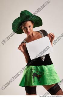 LITTLE CAPRICE STANDING POSE WITH PAPER